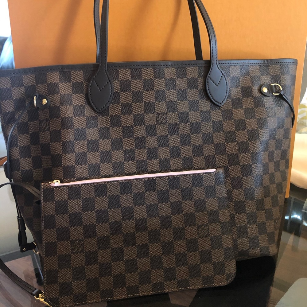 100% authentic LOUIS VUITTON Neverfull mm dam eben